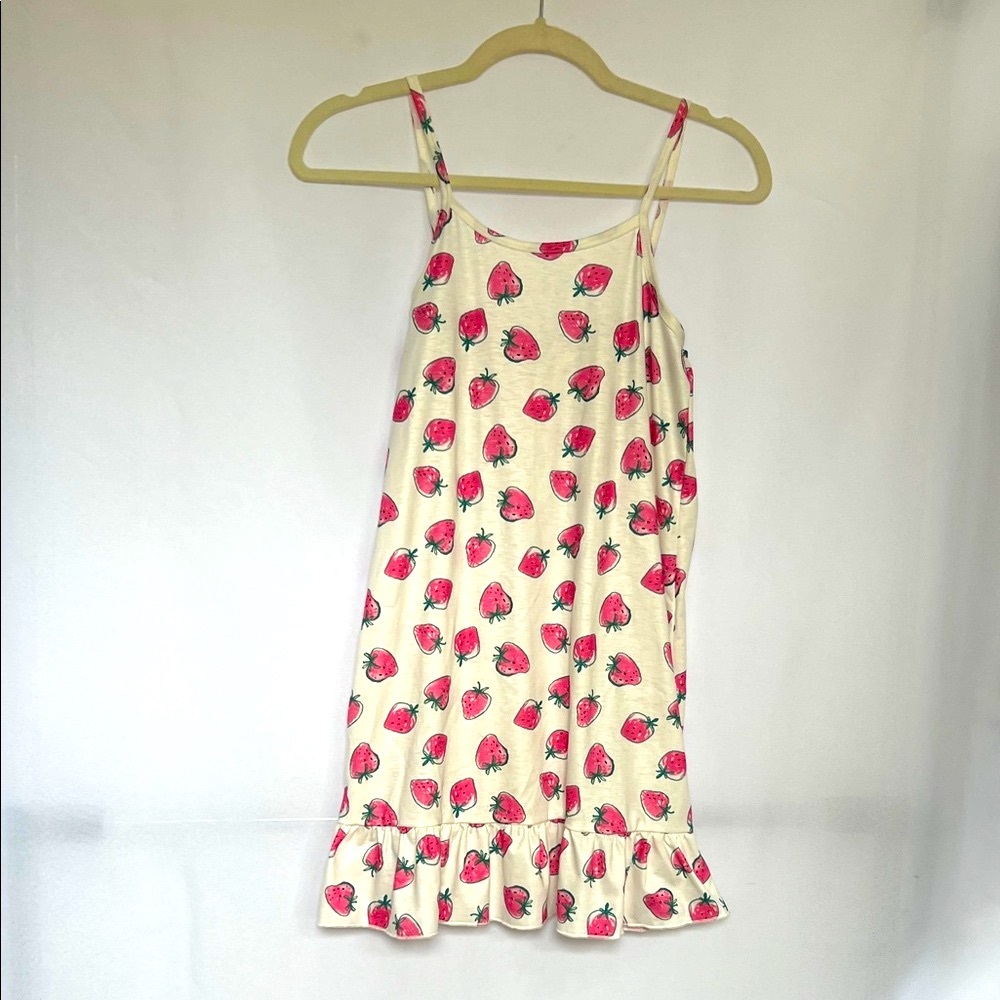 SHEIN Cream Dress with Strawberry Pattern